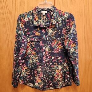 Sundance Floral Blouse Sz M .  Summer Fun Girly Cottagecore Feminine
